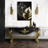 Tocco d'oro sulla tela Foglie danzanti del vento | dimensioni diverse